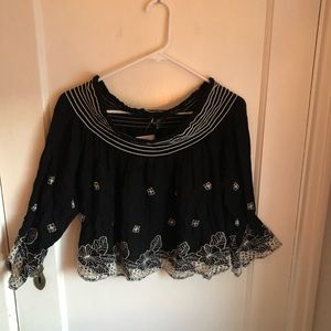 Floral off the shoulder top